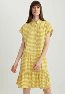 Платье-рубашка DeFacto, желтый