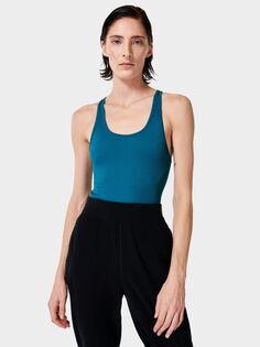 Бесшовная майка Sweaty Betty Spring, синий каскад