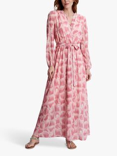 Джина Баккони Платье макси Queenie Georgette с завязкой на талии, розово-розовый Gina Bacconi