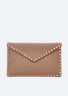 Сумка VALENTINO GARAVANI Rockstud pouch, розовый