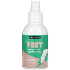 Flirty Feet, мгновенный спрей-пилинг для ног, кокос + алоэ, 118 мл (4 жидк. унции) Freeman Beauty