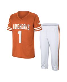 Комплект футбольного джерси и брюк Big Boys оранжево-белого цвета Texas Longhorns Colosseum