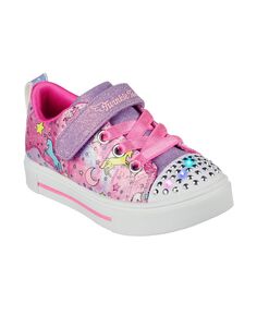 Повседневные кроссовки Twinkle Toes Twinkle Sparks для девочек Toddler Dreaming с подсветкой Unicorn Dreaming от Finish Line Skechers