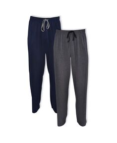 Мужские вязаные ночные брюки больших и высоких размеров, упаковка из 2 шт. Hanes