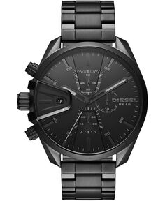 Мужские часы-хронограф MS9 с черным браслетом из нержавеющей стали, 48 мм Diesel