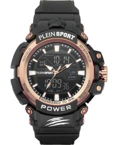 Мужские часы с черным силиконовым ремешком, 50 мм Plein Sport