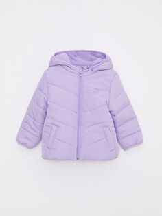 Базовое пальто для девочки с длинными рукавами и капюшоном LCW baby