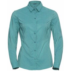 Рубашка с длинным рукавом Odlo Kumano Check, зеленый