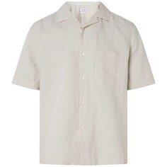 Рубашка с коротким рукавом Calvin Klein Cuban, бежевый