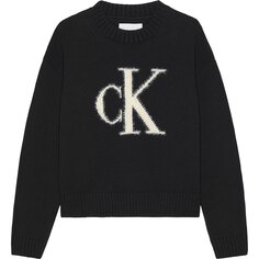 Свитер Calvin Klein Jeans Fluffy Monogram, черный