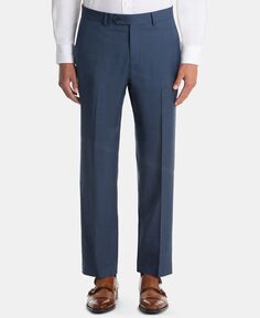 Мужские синие шерстяные брюки классического кроя UltraFlex Lauren Ralph Lauren