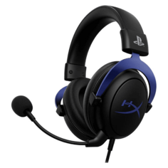 Игровая гарнитура HyperX Cloud, совместимая с PS5 и PS4, съемный микрофон с шумоподавлением, черный/синий HHSC2-FA-BL/E