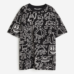 Футболка с принтом H&amp;M Keith Haring, черный H&M