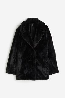 Пальто H&amp;M Fluffy, черный H&M