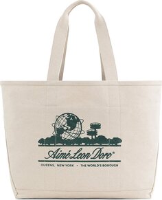 Сумка Aimé Leon Dore Large Unisphere Tote Bag Pristine, белый