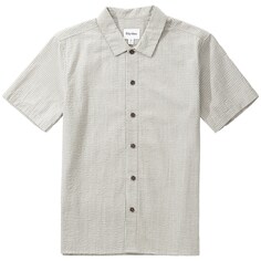 Рубашка с короткими рукавами в полоску Rhythm Seersucker, серый