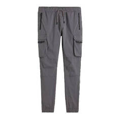 Брюки из нейлона H&amp;M Skinny Fit Nylon Cargo Joggers, темно-серый H&M