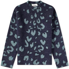 Джемпер Jil Sander Leopard Mohair Crew Knit