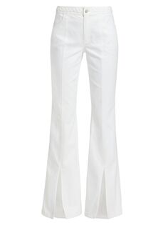 Эластичные расклешенные джинсы Ferna с высокой посадкой и плетением Cinq à Sept, белый