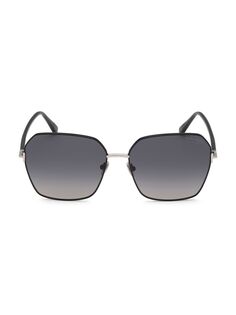 Квадратные солнцезащитные очки Claudia 2 62 мм Tom Ford, черный