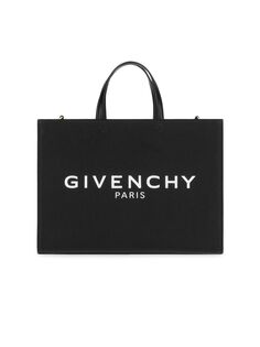 Холщовая сумка-тоут среднего размера G Tote Givenchy, черный
