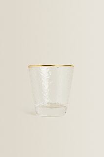 Стеклянный стакан с подъемным ободом Zara, золото