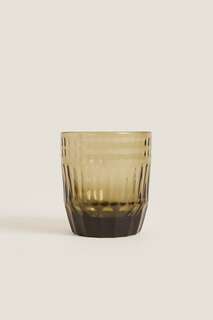 Стеклянный стакан с подъемным дизайном Zara, зеленый