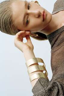 Текстурный браслет Zara, золотой