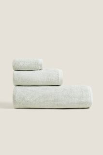 Полотенце из текстурированной махровой ткани Zara, аквамарин