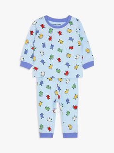 Пижамный комплект John Lewis Anyday Baby Jelly Bean, синий