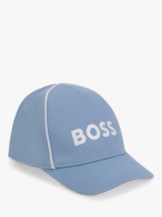Бейсболка с логотипом HUGO BOSS Baby, бледно-голубая