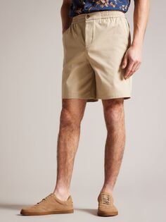 Эластичные шорты на шнурке Ted Baker Creswel, натуральный цвет