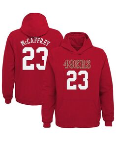Пуловер с капюшоном Big Boys Christian McCaffrey Scarlet San Francisco 49ers Mainliner, имя и номер игрока Outerstuff