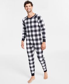Мужская цельная пижама в клетку Family Pajamas