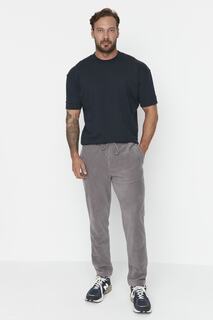 Штаны Trendyol мужские спортивные стандартного кроя с эластичной резинкой, серый