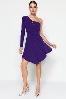 Платье Trendyol вечернее элегантное, фиолетовый