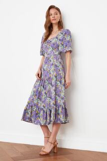 Платье Trendyol миди, фиолетовый