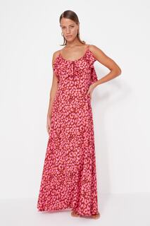 Платье Trendyol макси пляжное, розовый