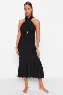 Платье Trendyol с перекрестной завязкой, черный
