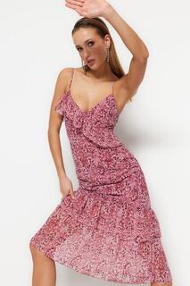 Платье Trendyol элегантное на подкладке, розовый