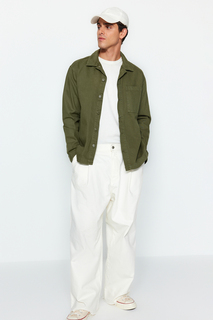 Куртка Trendyol джинсовая стандартного кроя, зеленый