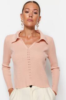 Рубашка Trendyol с воротником-поло, розовый
