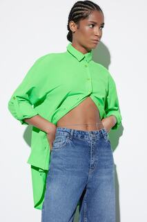 Рубашка тканая Trendyol, зеленый