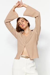 Рубашка Trendyol с пуговицами и складками