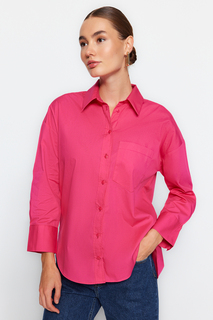 Рубашка тканая Trendyol, розовый