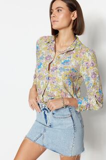 Рубашка Trendyol с цветочным принтом