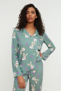 Пижамный комплект Trendyol с разноцветным принтом