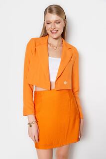 Пиджак Trendyol на подкладке, оранжевый