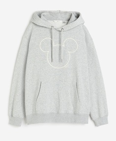 Худи H&amp;M Mickey Mouse with Motif, серый H&M