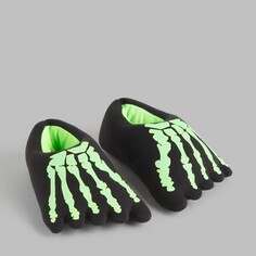 Тапочки H&amp;M Skeleton Print-motif, черный/зеленый H&M
